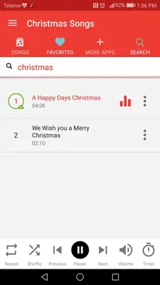 Christmas Songs android App screenshot 1